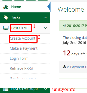 uniuyo post utme portal