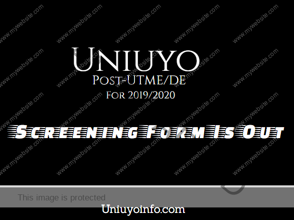 uniuyo screening exercise 2019/2020